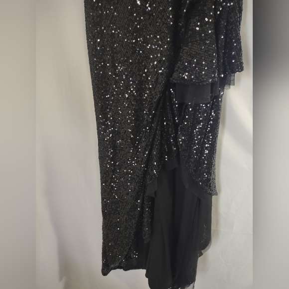 MORGAN & CO NWT Black Sequin Sleeveless Formal Dress Size 11 - Picture 7 of 9